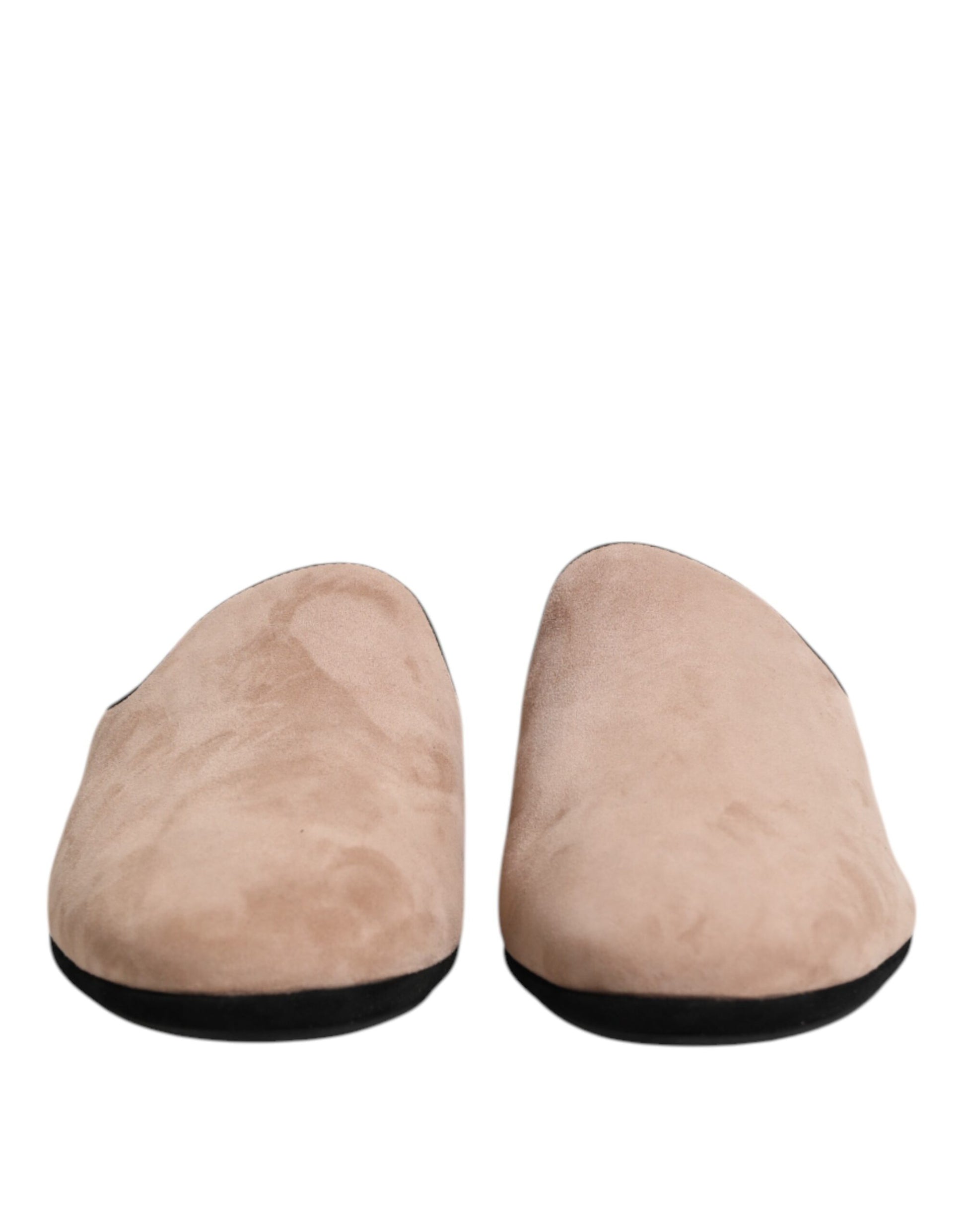 Dolce & Gabbana Beige Capra Suede Slides