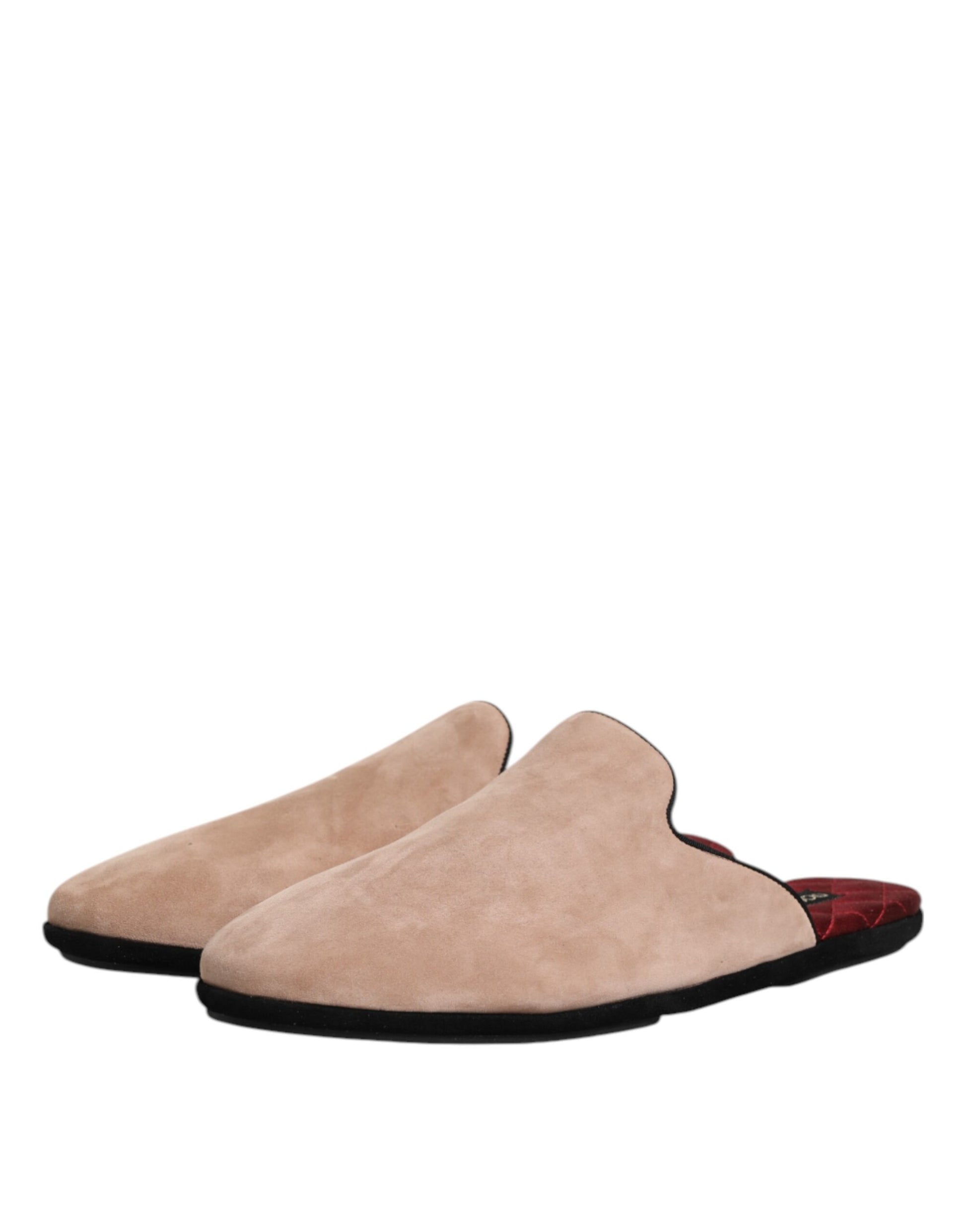 Dolce & Gabbana Beige Capra Suede Slides