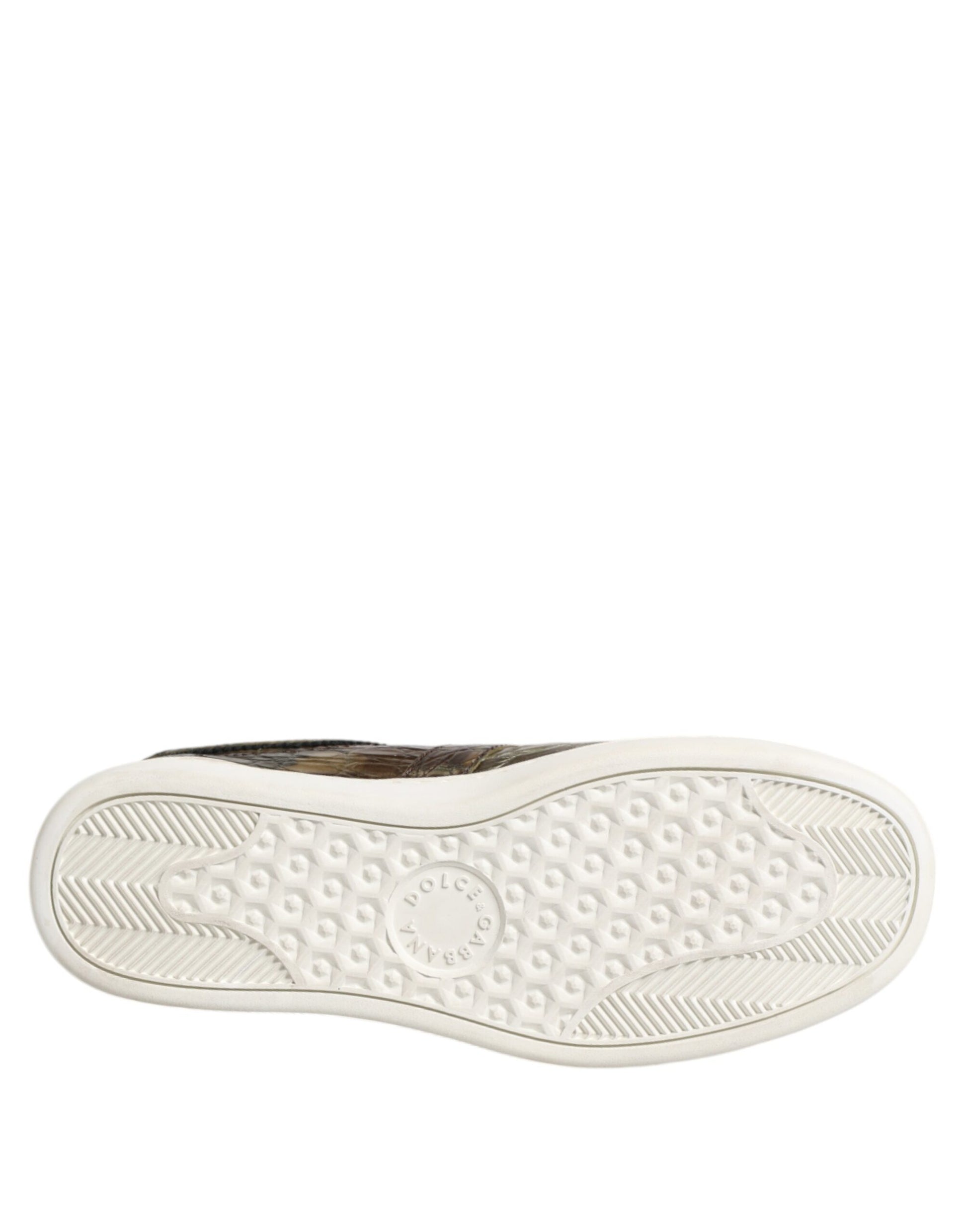 Dolce & Gabbana Brown Exotic Leather Low Top Sneakers