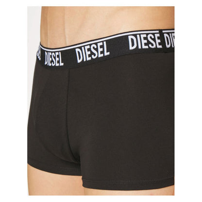Diesel Black Cotton Underwear - Bipack Boxer Shorts