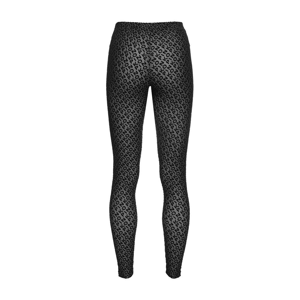 PINKO Bold Black Nylon Leggings