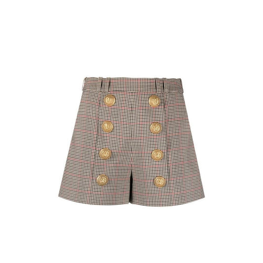 Balmain Houndstooth High Waist Shorts