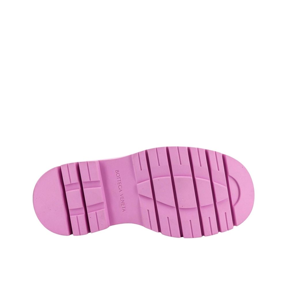 Bottega Veneta Black & Pink Sole Tire Boots