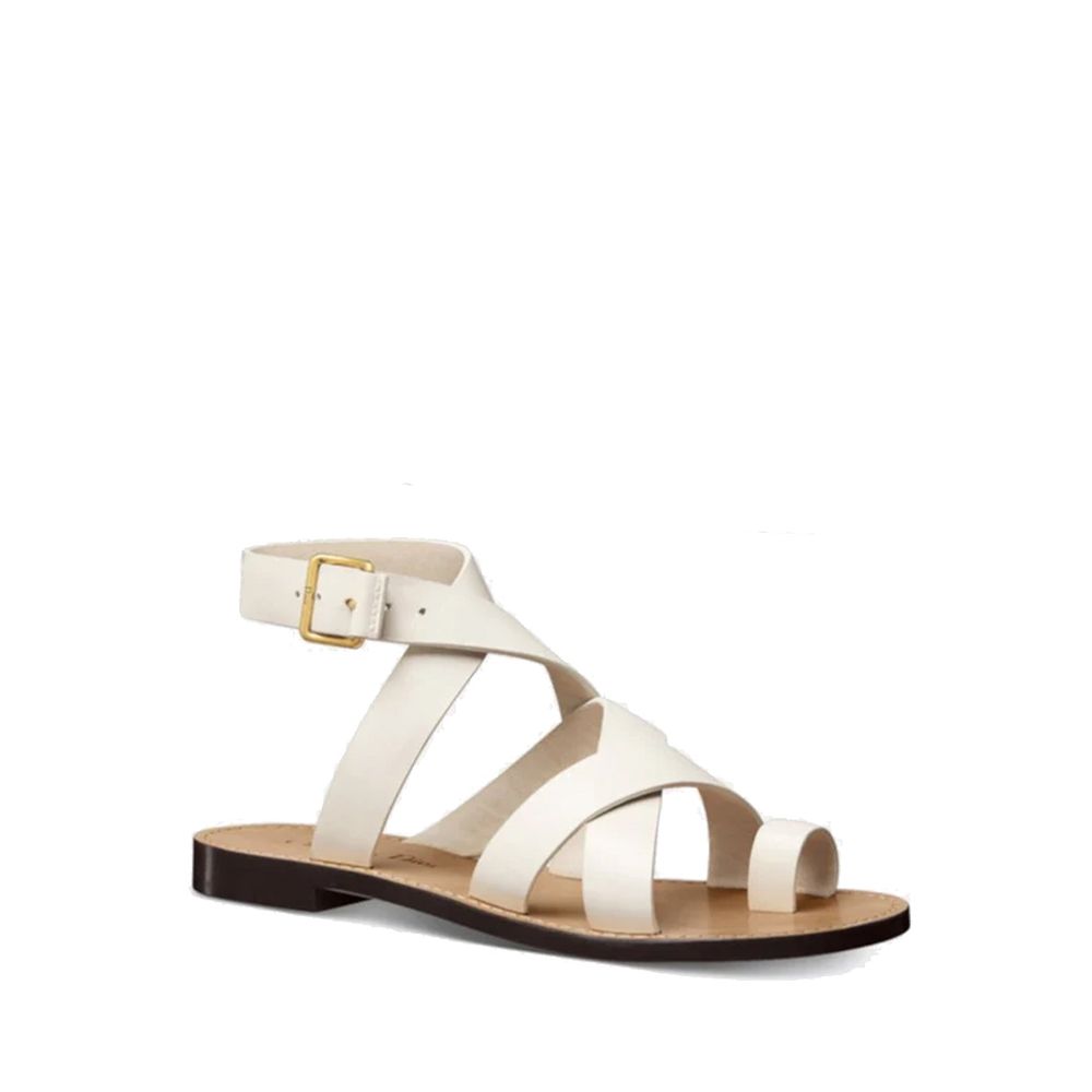 Dior Sun Leather Flat Sandals for Women