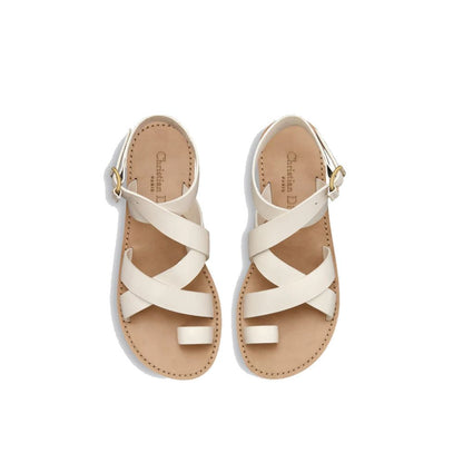 Dior Sun Leather Flat Sandals for Women