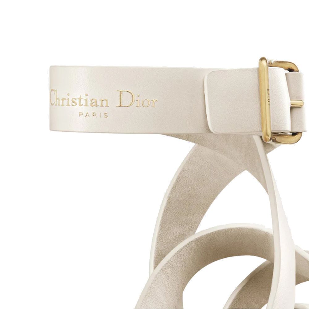 Dior Sun Leather Flat Sandals for Women