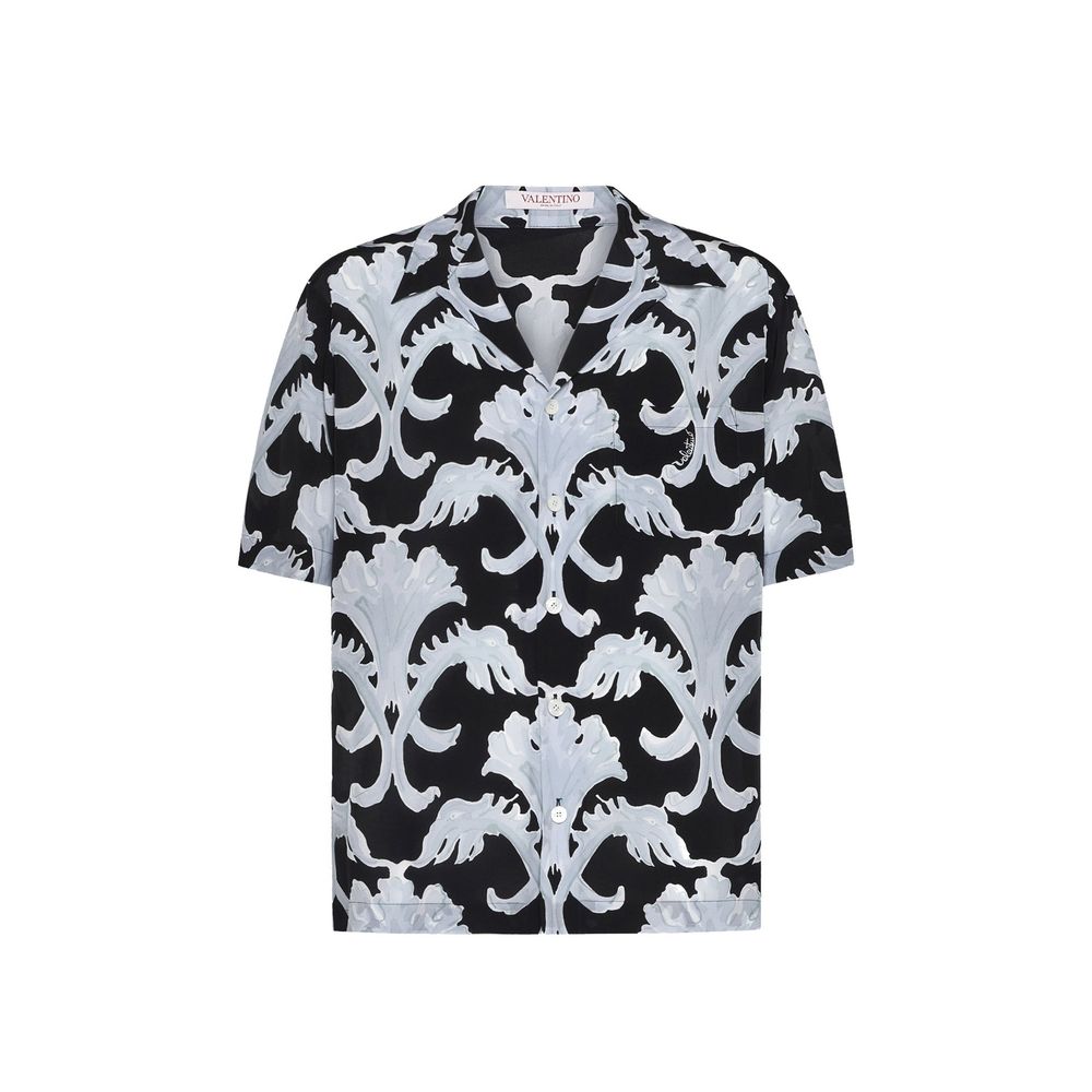 Valentino Metamorphos Wall Print Bowling Shirt