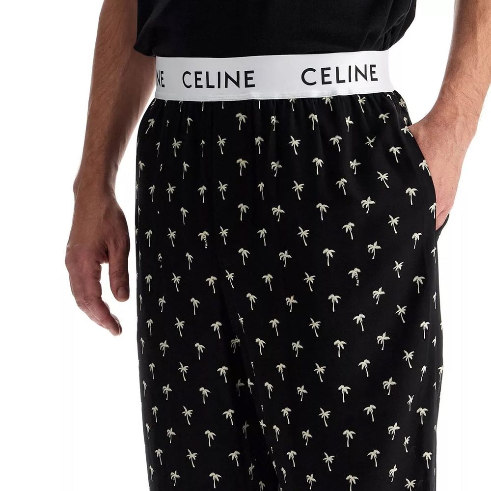 Celine Mini Palm Tree Pajama Pants for Men