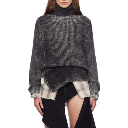 Acne Studios Wool Blend Turtleneck in Anthracite Grey
