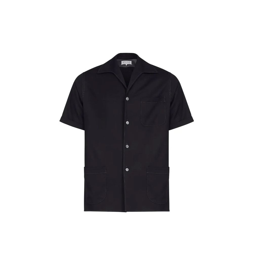 Maison Margiela Short-Sleeve Wool Shirt
