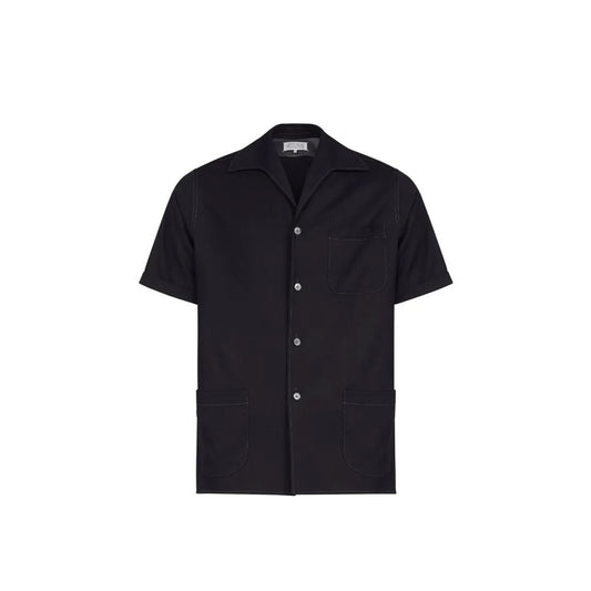 Maison Margiela Short-Sleeve Wool Shirt
