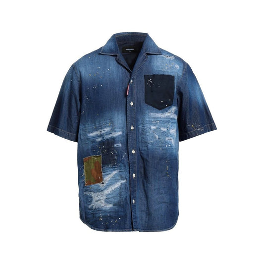 Dsquared2 Denim Shirt: Urban Sophistication Meets Energetic Flair