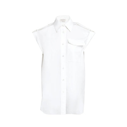 Alexander McQueen Sleeveless Cotton Shirt