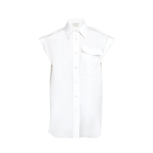 Alexander McQueen Sleeveless Cotton Shirt