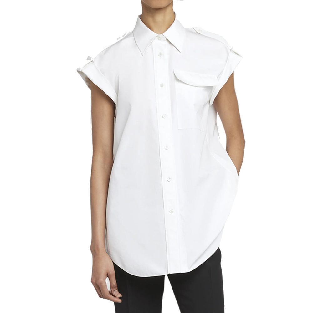 Alexander McQueen Sleeveless Cotton Shirt