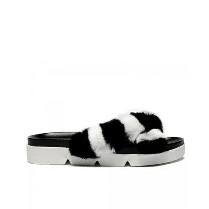 Stuart Weitzman Luxurious Fur Slippers