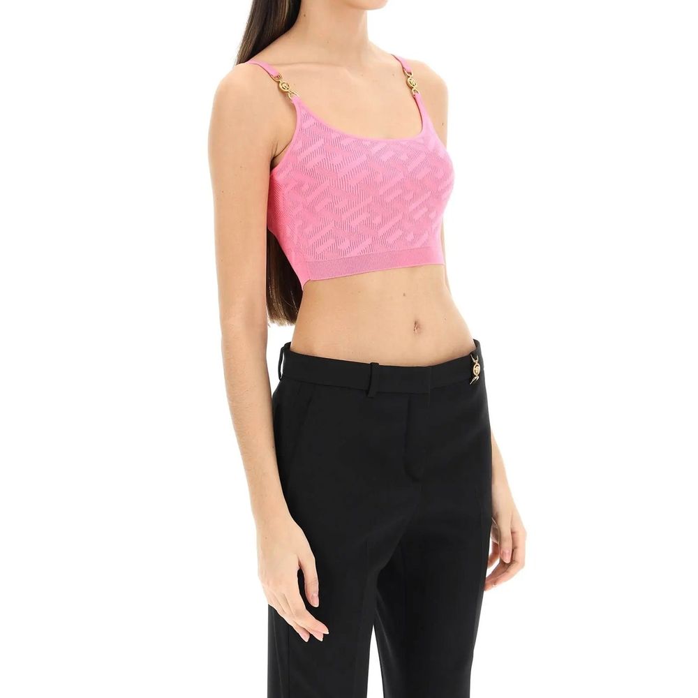 Versace La Greca Cropped Top: A Statement of Glamour