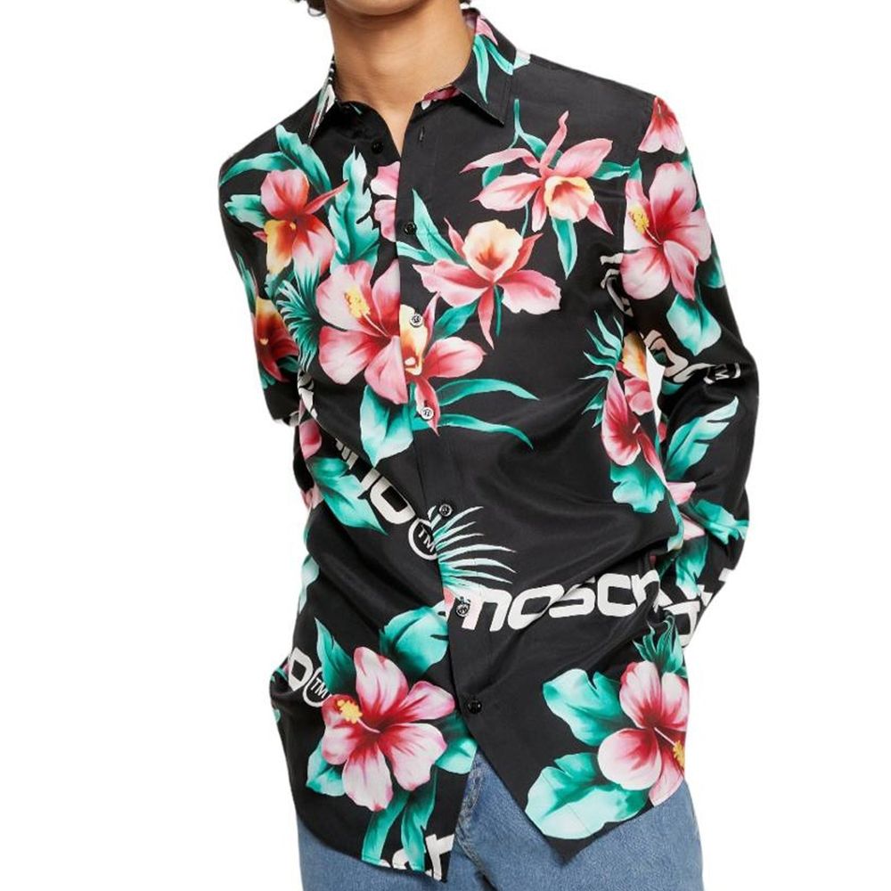 Moschino Couture Silk Printed Shirt for Men