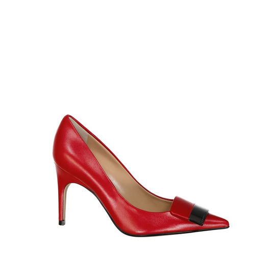 Sergio Rossi 090 Leather Pumps - Elegant Calf Leather Footwear for Women