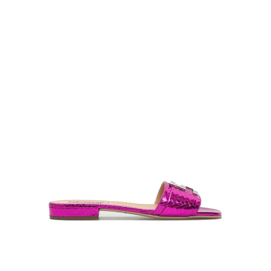 Sergio Rossi Elegant Leather Flat Sandals