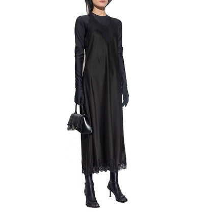 Balenciaga Satin Strappy Midi Dress - Luxury Redefines Elegance