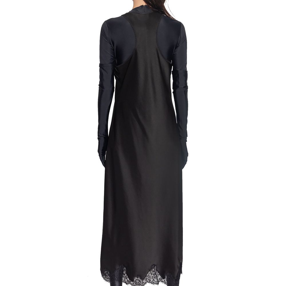 Balenciaga Satin Strappy Midi Dress - Luxury Redefines Elegance