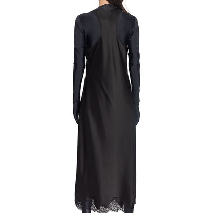 Balenciaga Satin Strappy Midi Dress - Luxury Redefines Elegance