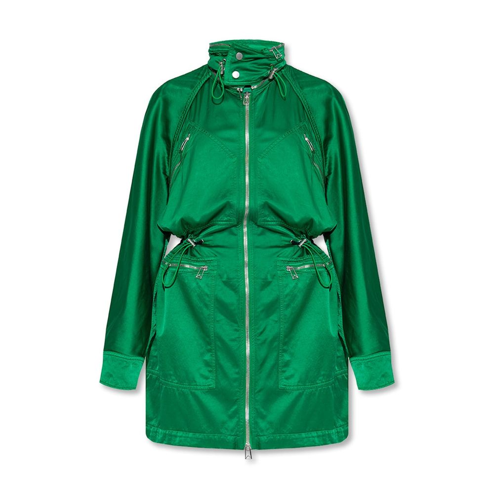 Bottega Veneta Green Satin Parka
