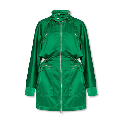 Bottega Veneta Green Satin Parka