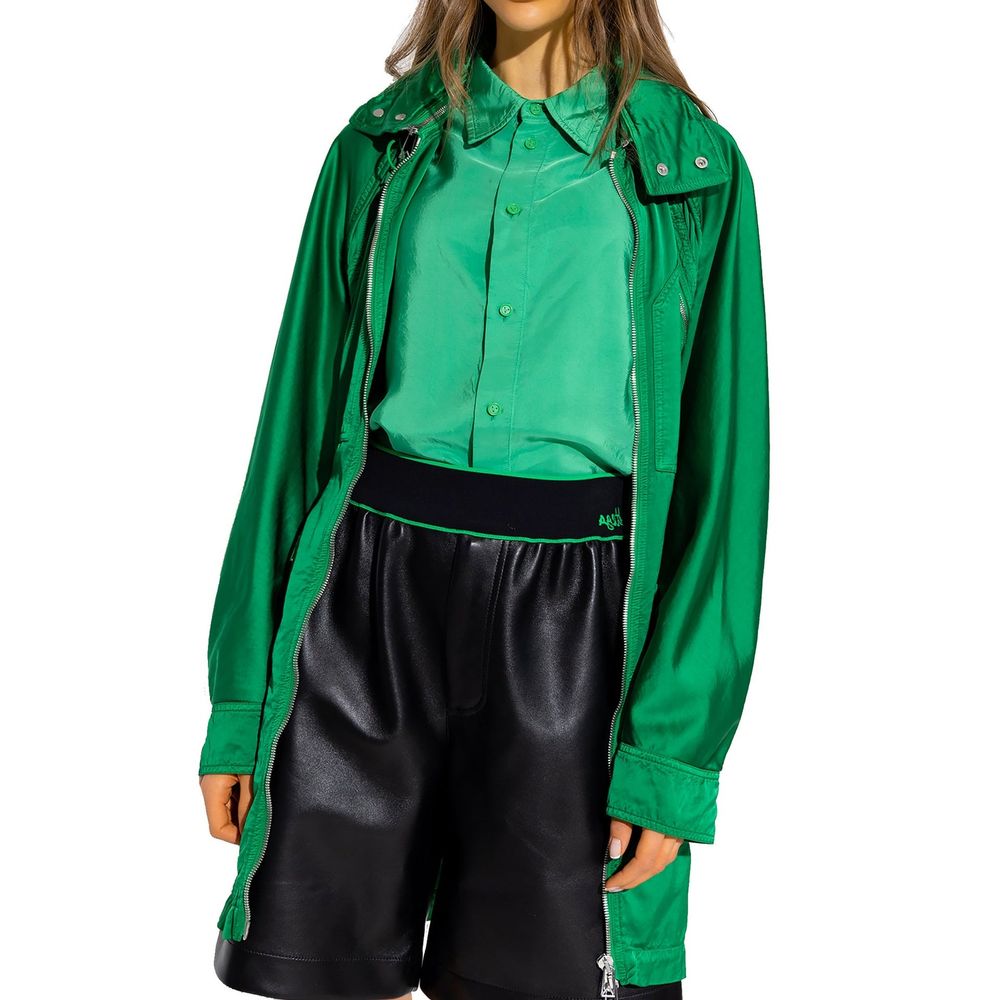 Bottega Veneta Green Satin Parka