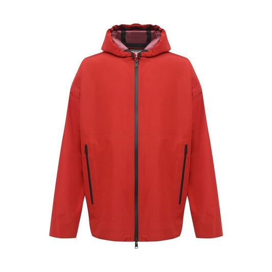 Bottega Veneta Red Hooded Windbreaker Jacket for Men