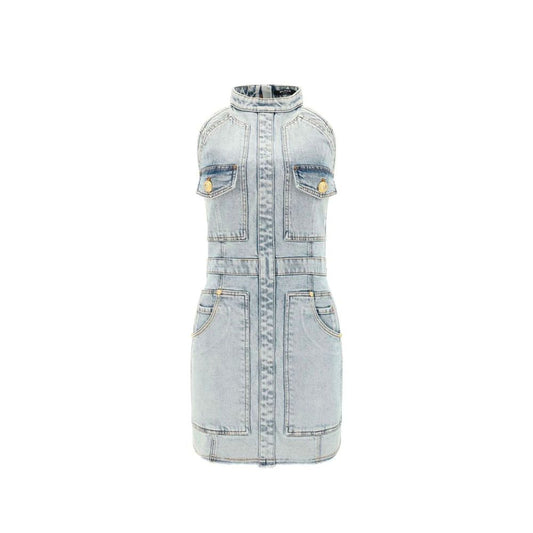 Balmain Denim Mini Dress: Edgy Elegance