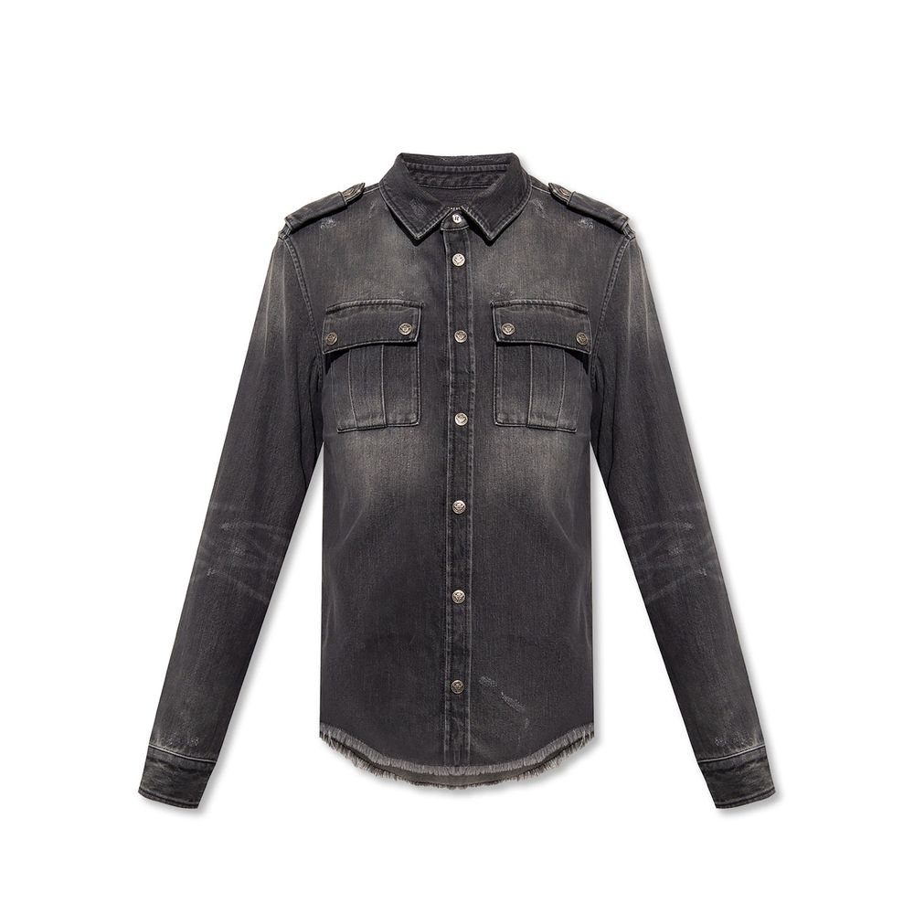 Balmain Cotton Denim Shirt: Bold and Modern Elegance