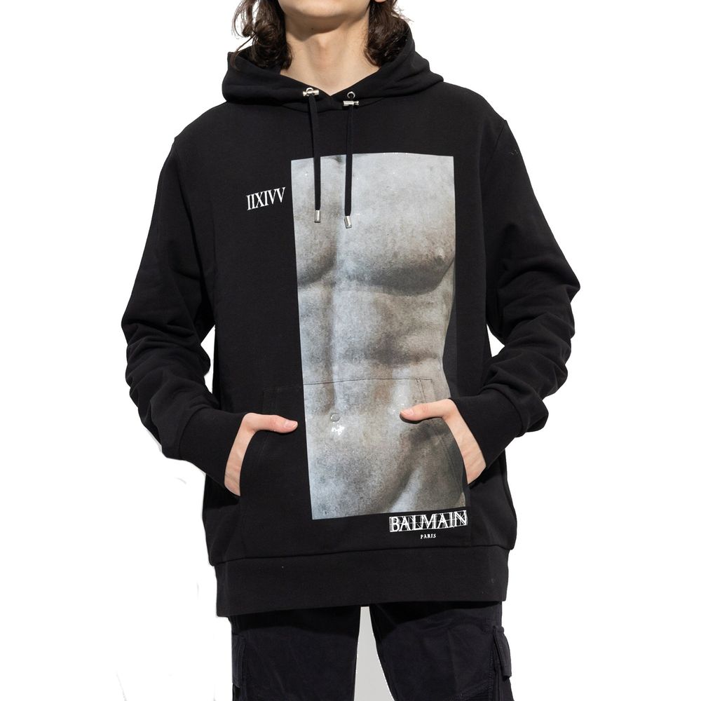 Balmain Cotton Hoodie Sweatshirt - A Statement of Luxury and Comfort
