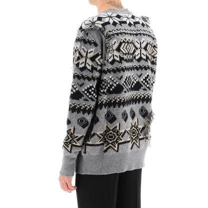 Etro Wool Sweater - Elegant Animal Print Knitwear
