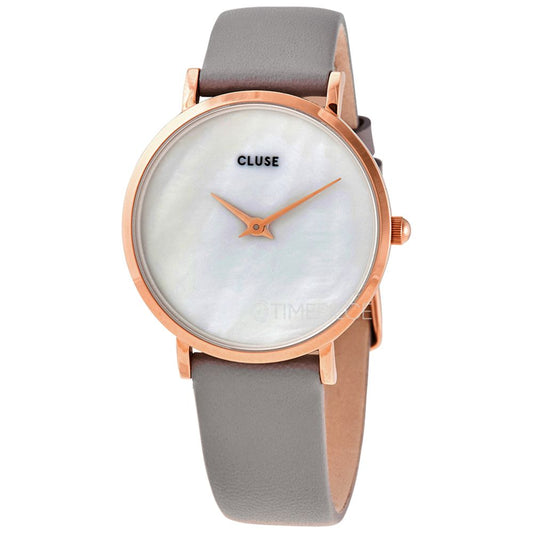Cluse Gray Leather Watch - Elegant and Timeless Style