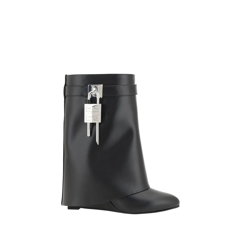 Givenchy Black Shark Lock Cowboy Boots