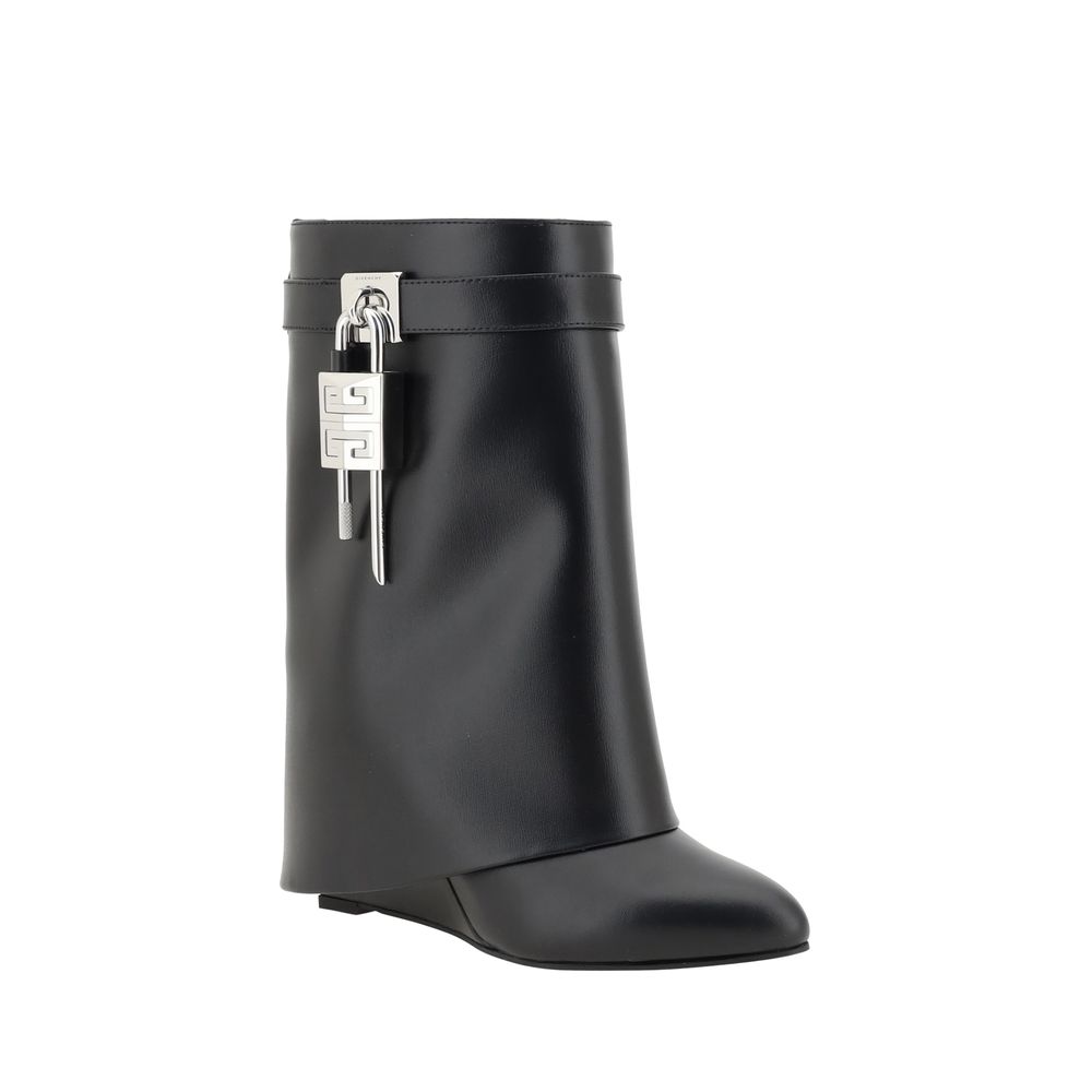 Givenchy Black Shark Lock Cowboy Boots