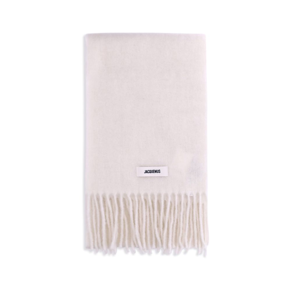 Jacquemus Fringed Scarf in Soft Mohair-Alpaca