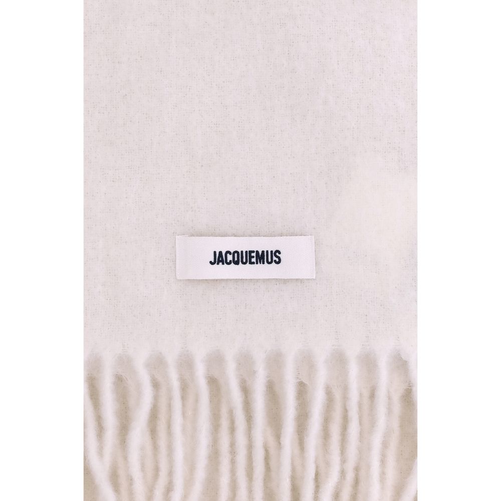 Jacquemus Fringed Scarf in Soft Mohair-Alpaca