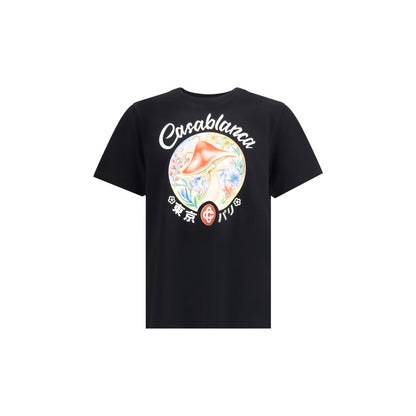 Casablanca Mushroom Emblem Printed T-Shirt