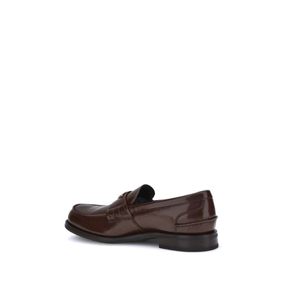 Prada Triangular Plaque Loafers - Timeless Elegance