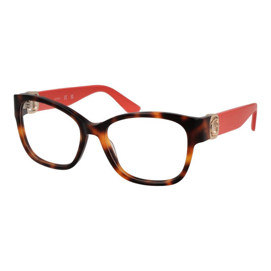 Guess Women’s Optical Frames – Brown Square Full-Rim 52mm
