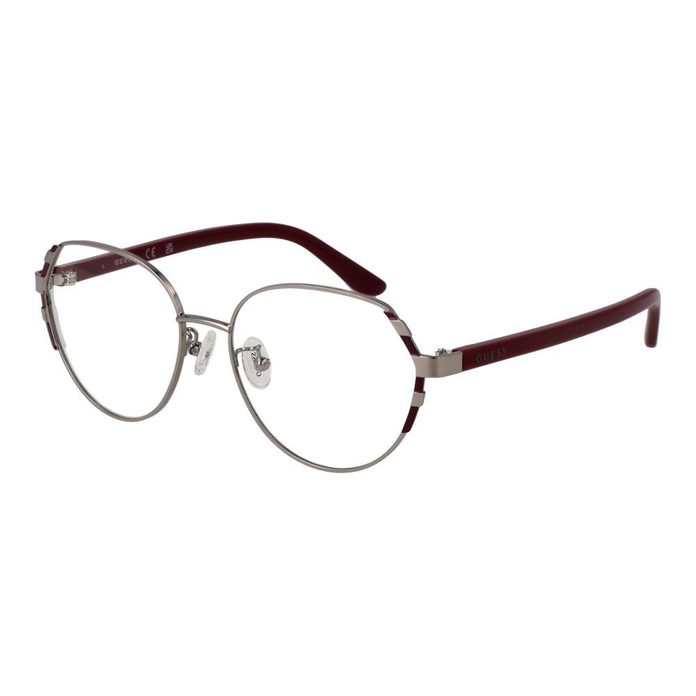 Guess Women’s Optical Glasses – Silver Round Frame, 53mm