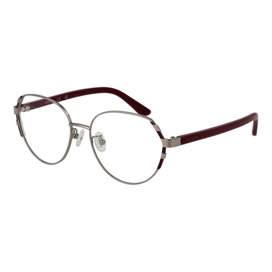 Guess Women’s Optical Glasses – Silver Round Frame, 53mm