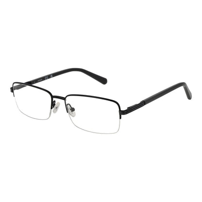 Guess Black Men’s Optical Frames – Half-Rim Rectangle Design