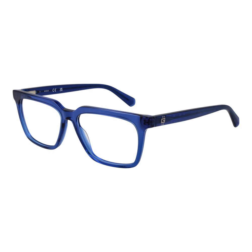 Guess Men’s Optical Glasses – Blue Rectangle Frame, 55mm