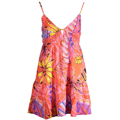 Desigual Red Floral Strappy Summer Dress