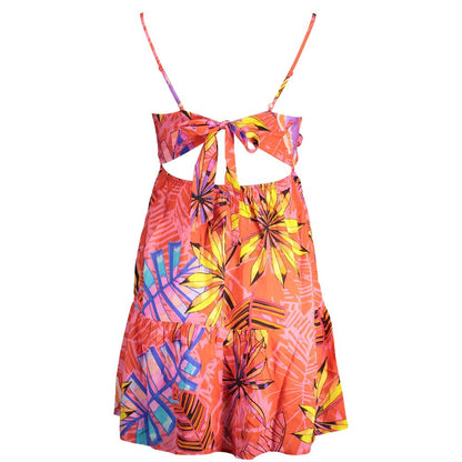 Desigual Red Floral Strappy Summer Dress