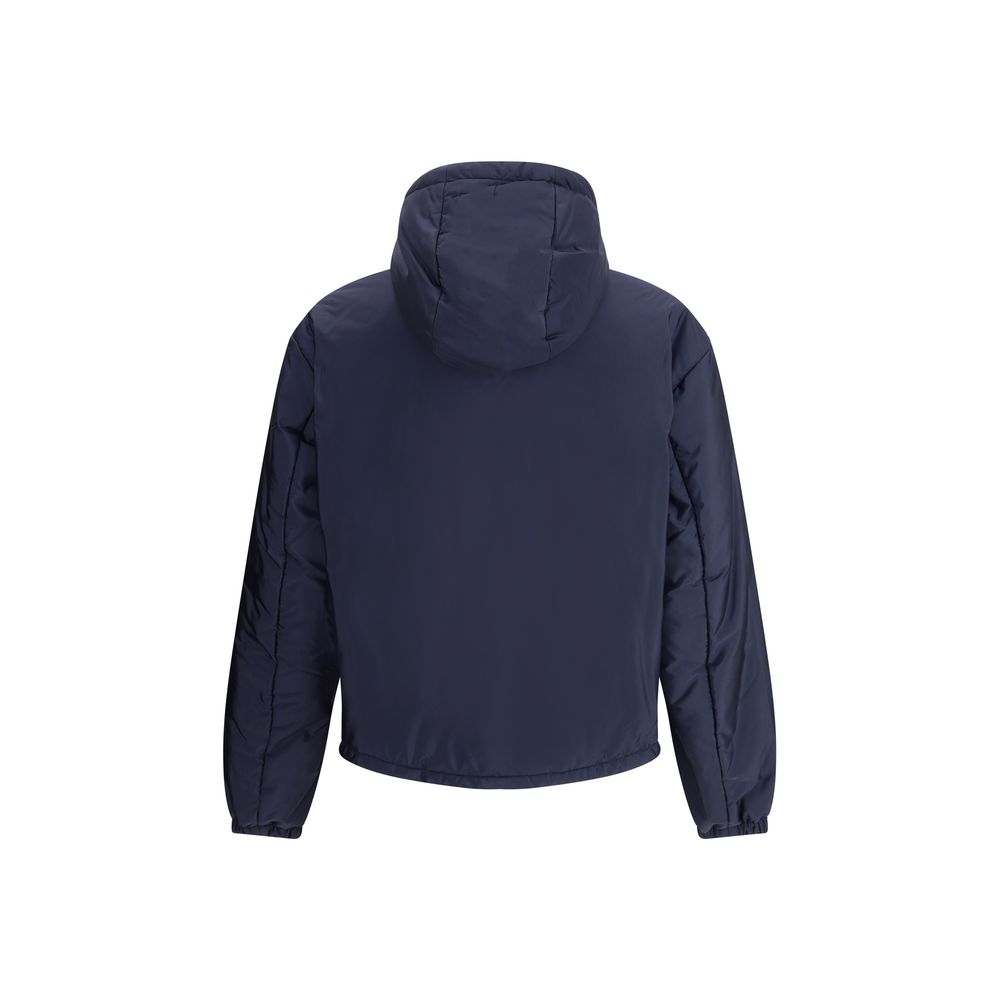 Prada Blue Hooded Zip-Up Jacket for Men